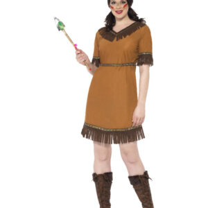Native American Inspired Maiden Costume, Brown