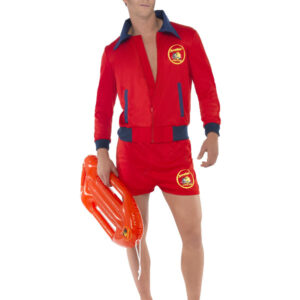 Baywatch Lifeguard Costume, Red