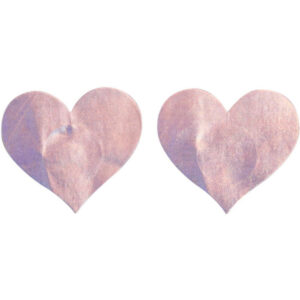 Fever Iridescent Heart Nipple Pasties, Pink