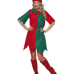Elf Costume, Red & Green