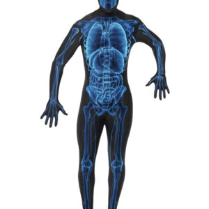 X Ray Costume, Second Skin Suit, Blue & Black