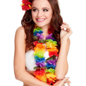 Bright Large Lei, Rainbow