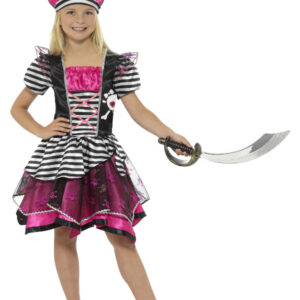 Perfect Pirate Girl Costume, Black & Pink