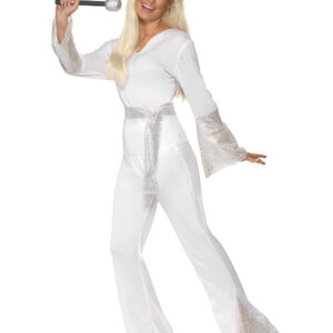 70s Disco Lady Costume, White