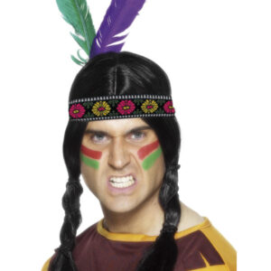 Native American Inspired Feathered Headband, Multi