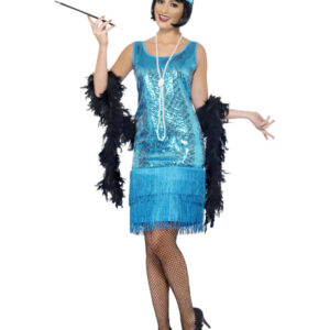 Flirty Flapper Costume, Teal