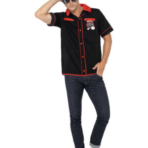 50s Bowling Shirt, Black