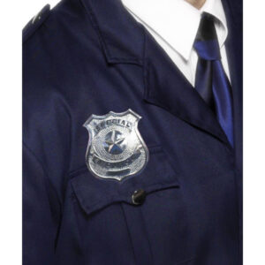 Metal Police Badge, Silver