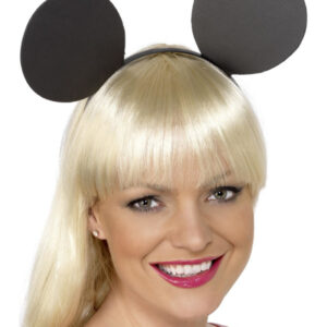 Mouse Ears on Headband, Black