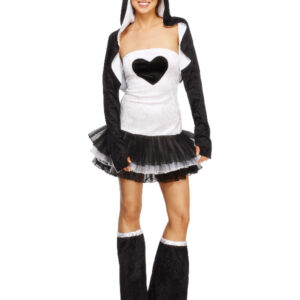 Fever Panda Costume, Tutu Dress, Black & White