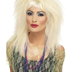 80s Trademark Crimp Wig, Blonde