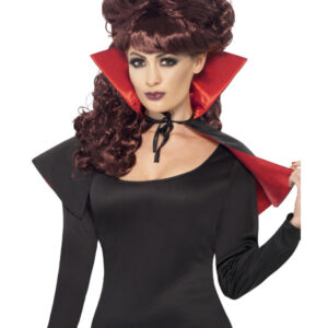 Mini Vamp Cape, Black & Red