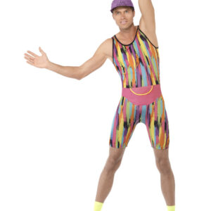 Aerobics Instructor Costume, Multi-Coloured
