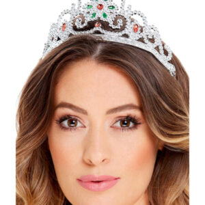 Flower Jewelled Tiara, Silver