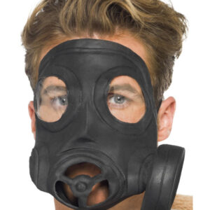 Gas Mask, Latex, Black