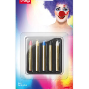 Smiffys Make-Up FX, Face/Body Paint Sticks, Multi-