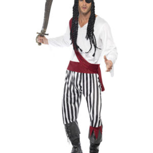 Pirate Man Costume, Black & White