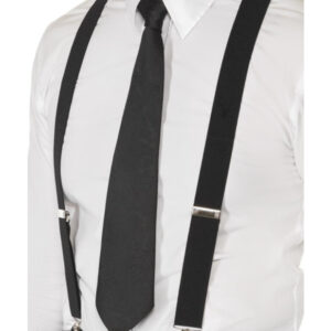Black Elasticated Braces, Black