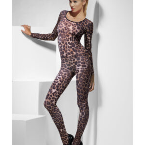 Cheetah Print Bodysuit, Brown