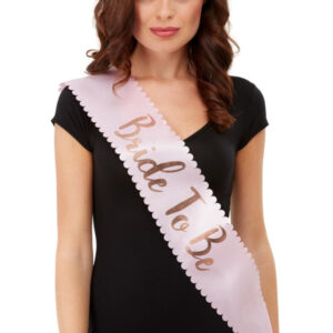 Bride To Be Sash, Pink & Gold