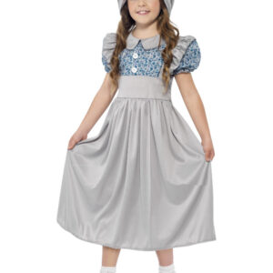 Victorian School Girl Costume, Grey