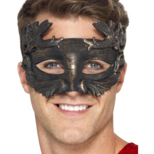 Warrior God Metallic Masquerade Eyemask, Black