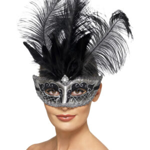 Venetian Colombina Eyemask, Grey