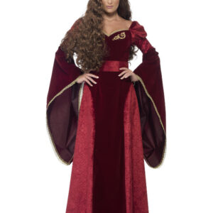 Deluxe Medieval Queen Costume, Red