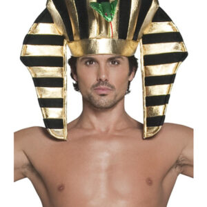 Pharaoh Headpiece, Black & Gold