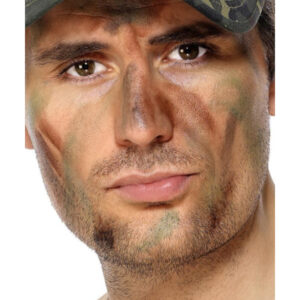Smiffys Make-Up FX, Army Camouflage Kit, Grease, M