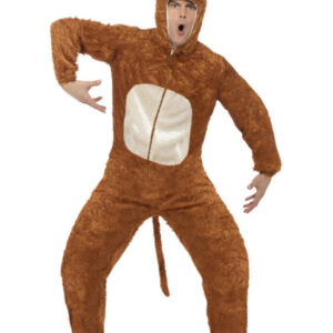 Monkey Costume, Adult, Brown