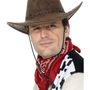 Suede Look Cowboy Hat, Brown