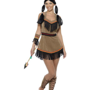 Native American Inspired Woman Costume, Brown