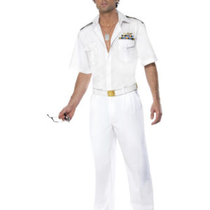 Top Gun Captain Costume, White
