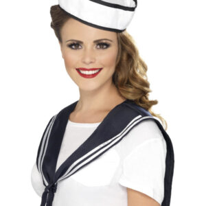Sailor Scarf & Hat, White