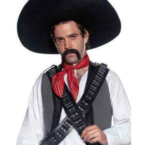 Authentic Mexican Bandit Sombrero, Black