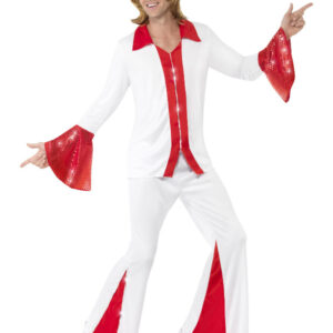 Super Trooper Male Costume, White & Red