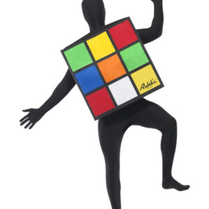 Rubik's Cube Unisex Costume, Multi-Coloured