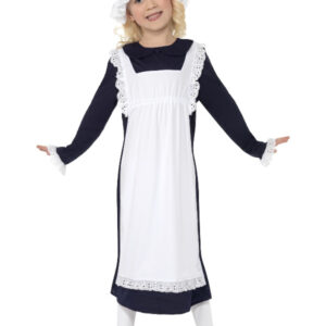 Victorian Poor Girl Costume, White