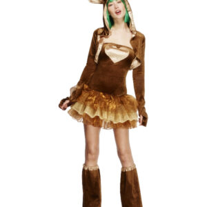 Fever Reindeer Costume, Tutu Dress, Brown
