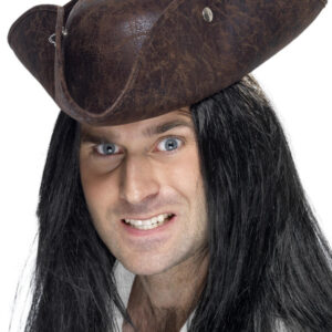 Pirate Tricorn Hat, Brown