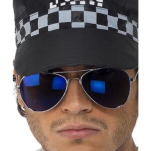 Aviator Specs, Blue Mirror, Silver
