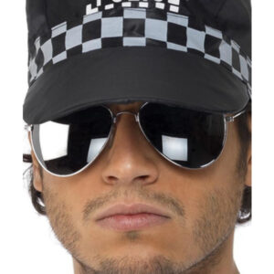 Aviator Specs, Silver Mirror, Silver & Black