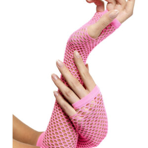 Fishnet Gloves, Pink