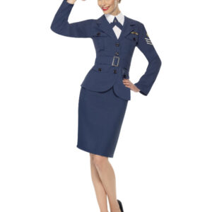 WW2 Air Force Female Captain, Blue