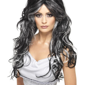 Gothic Bride Wig, Black & White