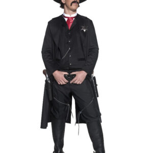 Deluxe Authentic Western Sheriff Costume, Black