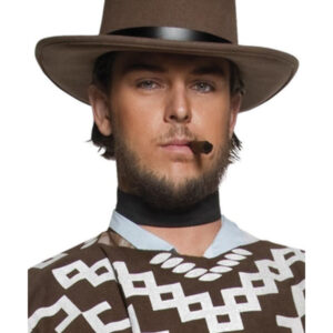 Authentic Western Wandering Gunman Hat, Brown