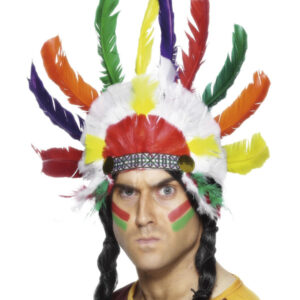 Native American Inspired Headdress, Multi-Coloured
