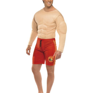 Baywatch Lifeguard Costume, Red